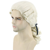 Synthetic Wig Curly With Ponytail Wig Medium Length Creamy-white Blonde White Synthetic Hair Men
