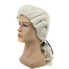 Synthetic Wig Curly With Ponytail Wig Medium Length Creamy-white Grey White Black Synthetic Hair Men
