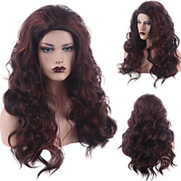 Synthetic Wig Deep Wave Middle Part Wig Medium Length A1 Synthetic Hair Women