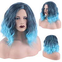 Synthetic Wig Deep Wave Middle Part Wig Short A1 Synthetic Hair Women