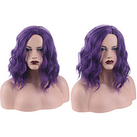 Synthetic Wig Deep Wave Middle Part Wig Short A1 Synthetic Hair Women
