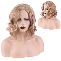 Synthetic Wig Deep Wave Middle Part Wig Short A13 Synthetic Hair Women