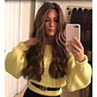 Synthetic Wig kinky Straight Middle Part Wig Long Blonde Synthetic Hair 22 inch Women