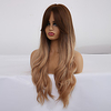 Synthetic Wig Matte Spiral Curl Minaj With Bangs Wig Long Light Blonde Synthetic Hair 28 inch Women