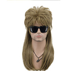 Synthetic Wig Natural Straight Neat Bang Wig Medium Length Brown Black Black / Brown Orange Silver Synthetic Hair Men