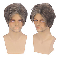 Synthetic Wig Natural Straight Short Bob Side Part Wig Short A1 Synthetic Hair Men