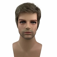 Synthetic Wig Natural Straight Short Bob Wig Short Brown / Burgundy Synthetic Hair Men