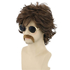 Synthetic Wig Natural Straight Short Bob Wig Short Dark Brown Blonde Brown / Burgundy sepia Black / White Synthetic Hair Men