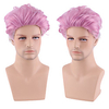Synthetic Wig Natural Straight Short Bob Wig Short Purple Synthetic Hair Men