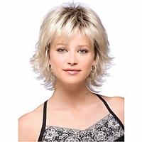 Synthetic Wig Natural Wave Natural Wave Bob Short Hairstyles 2020 With Bangs Wig Blonde Short Blonde Synthetic Hair 12 inch Women