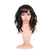 Synthetic Wig Natural Wave Natural Wave With Bangs Wig Medium Length Brown Synthetic Hair Women