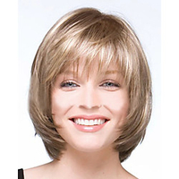 Synthetic Wig Straight Short Bob Wig Short Light golden Synthetic Hair 12 inch Women