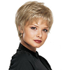 Synthetic Wig Straight Straight Pixie Cut With Bangs Wig Blonde Short Synthetic Hair Women