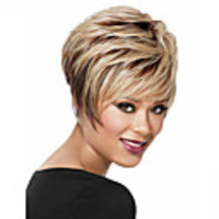 Synthetic Wig Straight Straight Wig Short Dark Blonde Synthetic Hair Women