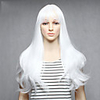 Synthetic Wig Straight Straight With Bangs Wig Long White Synthetic Hair 22 inch Women
