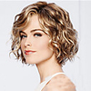 Synthetic Wig Water Wave Bob Wig Blonde Short Light Blonde Synthetic Hair 12INCH Women