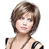 Synthetic Wig Wavy Wavy Bob With Bangs Wig Blonde Short Blonde Synthetic Hair 8 inch Women