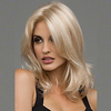 Synthetic Wig Wavy Wavy Wig Blonde Medium Length Blonde Burgundy Brown Black Synthetic Hair 20 inch Women