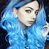Synthetic Wig Wavy Wavy Wig Blue Synthetic Hair Women