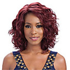 Synthetic Wig Wavy Wavy Wig Medium Length Dark Wine Synthetic Hair Women