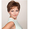 Synthetic Wig Wavy Wavy Wig Short Brown Synthetic Hair Women