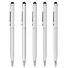 SZKINSTONreg; 5PCS White Universal 2in1 Special Metal Touch Screen Pen Stylus with Ball Pen Capacitive Pen for iPhone/iPad/Samsung/Moto/Nokia/HUAWEI/Xiaomi/OnePlus/VIVO/OPPO/Sony/LG/Lenovo and other miniinthebox