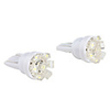 T10 0.18W 6-LED White Light Bulb for Car Indicator Lamps (2-Pack,  DV 12V)