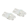 T10 0.2W 3-LED White Light Bulb for Car Width/Turning Signal Lamps (2-Pack,  DC 12V)