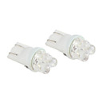 T10 0.2W 3-LED White Light Bulb for Car Width/Turning Signal Lamps (2-Pack,  DC 12V)