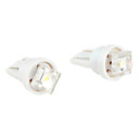 T10 1-LED White Light Bulb for Car Indicate/Dashboard/Width Lamps (2-Pack,  DC 12V)