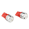 T10 1.5W 5050 SMD 1-LED Red Light Bulb for Car Indicator Lamps (2-Pack,  DV 12V)