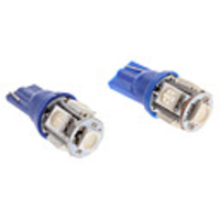 T10 1W 5x5050 SMD Blue Light LED Bulb for Car (2-Pack,  12V)