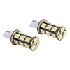 T10 3.6W 18-LED White Light Bulb for Car Width/Turning Signal Lamps (2-Pack,  DC 12V)