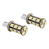 T10 3.6W 18-LED White Light Bulb for Car Width/Turning Signal Lamps (2-Pack,  DC 12V)