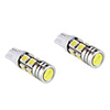 T10 3W White Light Bulb for Car Dashboard/Width/Turning Signal Lamps (2-Pack,  DC 12V)