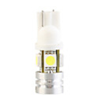 T10 5050 Tri-Cell 5-SMD LED Bulbs - Xenon White