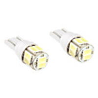 T10 5630 SMD 10-LED White Light Bulb for Car Indicate/Dashboard/Width Signal Lamps (2-Pack,  DC 12V)