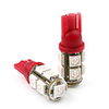 T10 80LM 9 x 5050 SMD LED Car Turning Signal Red Light Bulbs (DC 12V/Pair)