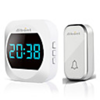 T195 Wireless Doorbell Smart Household DoorBell With Time Display Volume Adjustable Mutil Use for Home Apartment OfficeSelf-powered No Battery Required Doorbell