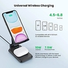 T6W 2 in 1 Holder Wireless Charger for iPhone 12 Air pods Pro Adjustable Dual 10W Fast Charging Phone Charger Stand Desk Dock Holder For Samsung S21 S20 Plus iPhone 12 Pro 11 XS XR X 8 miniinthebox