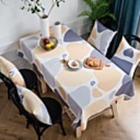 Table Cloth Cotton Dust-Proof Casual Striped Table Cover Table Decorations for Daily Wear rectangule 6060/9090/100140/140140/140160/140180/140200/140220/140250 cm As per Picture 1 pcs