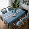 Table Cloth Cotton Dust-Proof Classic Embroidered Table Cover Table Decorations for Daily Rectangular