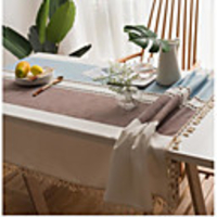 Table Cloth Cotton Dust-Proof Classic Printing Tabel cover Table decorations for Daily rectangule As per Picture 1 pcs