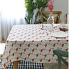 Table Cloth Cotton Dust-Proof Classic Printing Table Cover , Stain Proof, Water Resistant Washable Table, Decorative Oblong Table Cover for Kitchen, Holiday