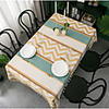 Table Cloth Cotton Dust-Proof Classic Printing Table Cover , Stain Proof, Water Resistant Washable Table, Decorative Oblong Table Cover for Kitchen, Holiday