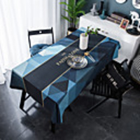 Table Cloth Cotton Dust-Proof Classic Printing Table Cover, Stain Proof, Water Resistant Washable Table, Decorative Oblong Table Cover for Kitchen, Holiday