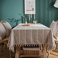 Table Cloth Dust-Proof Classic Printing Table Cover , Stain Proof, Water Resistant Washable Table, Decorative Oblong Table Cover for Kitchen, Holiday