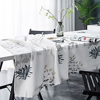 Table Cloth Dust-Proof Classic Printing Table Cover , Stain Proof, Water Resistant Washable Table, Decorative Oblong Table Cover for Kitchen, Holiday