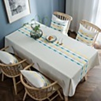 Table Cloth Dust-Proof Classic Table Cover , Stain Proof, Water Resistant Washable Table, Decorative Oblong Table Cover for Kitchen, Holiday