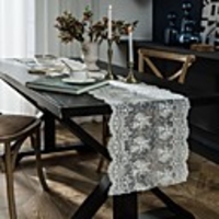 Table Cloth Lace Dust-Proof Classic Table Cover , Stain Proof, Water Resistant Washable Table, Decorative Oblong Table Cover for Kitchen, Holiday